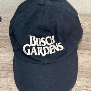 Busch Gardens Theme Park Baseball Cap Navy Blue‎ Cotton Adjustable Dad Hat